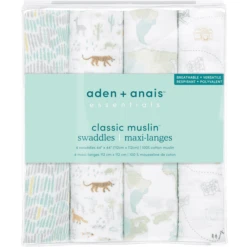 Aden + Anais™ Essential S Katoenen Mousseline Draagdoek 4 Pak Voyage -Winkel Voor Kinderproducten aden anais essential s katoenen mousseline draagdoek 4 pak voyage a390102 2