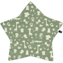 Alvi ® Star Kussen Graniet Animals Graniet Groen/wit