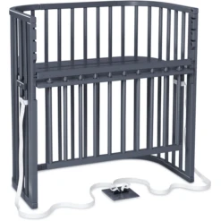 Babybay Boxspring Co-sleeper Comfort Plus Leigrijs Gelakt