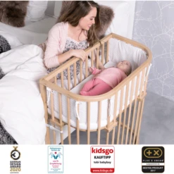 Babybay Boxspring Co-sleeper Comfort Plus Naturel Gelakt -Winkel Voor Kinderproducten babybay boxspring co sleeper comfort plus naturel gelakt a376134 4