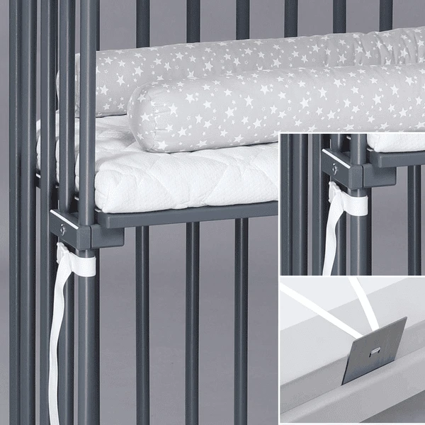 Babybay Co-sleeper Boxspring Grijs 7 Babybay Co-sleeper Boxspring Grijs - Afbeelding 5