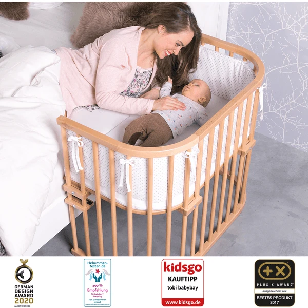 Babybay Co-sleeper Maxi Natuur Gelakt 4 Babybay Co-sleeper Maxi Natuur Gelakt - Afbeelding 2