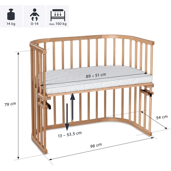 Babybay Co-sleeper Maxi Natuur Gelakt 7 Babybay Co-sleeper Maxi Natuur Gelakt - Afbeelding 5