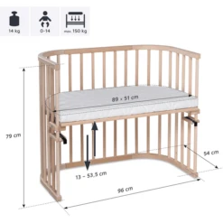 Babybay Co-sleeper Maxi Natuur Onbehandeld -Winkel Voor Kinderproducten babybay co sleeper maxi natuur onbehandeld a037068 4