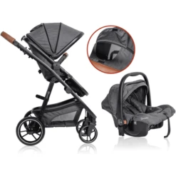 BabyGO Combi Kinderwagen Simple X Air 3 In 1 Grey Melange -Winkel Voor Kinderproducten babygo combi kinderwagen simple x air 3 in 1 grey melange a364148 2