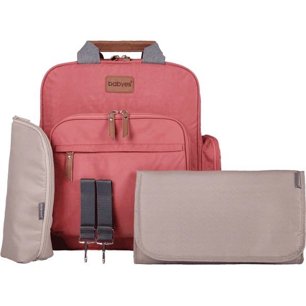 BabyGO Luierrugzak Carebag Donna Rood 5 BabyGO Luierrugzak Carebag Donna Rood - Afbeelding 3