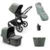 Bugaboo Combi Kinderwagen Fox 5 Met Toebehoren Black / Forest Green -Winkel Voor Kinderproducten bugaboo combi kinderwagen fox 5 met toebehoren black forest green a416758