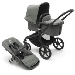 Bugaboo Combi Kinderwagen Fox 5 Met Toebehoren Black / Forest Green -Winkel Voor Kinderproducten bugaboo combi kinderwagen fox 5 met toebehoren black forest green a416758 2