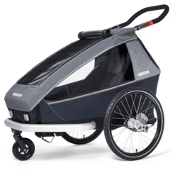 CROOZER Kid Vaaya 1 Graphite Blauw Kinderfietskar Inclusief Voetruimte Bescherming Lade -Winkel Voor Kinderproducten croozer kid vaaya 1 graphite blauw kinderfietskar inclusief voetruimte bescherming lade a417119 4