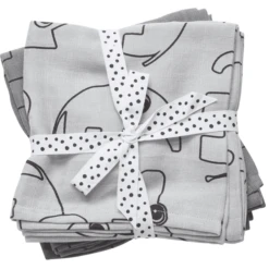 Done By Deer ™ Spit Towel 2-pack Contour Grijs