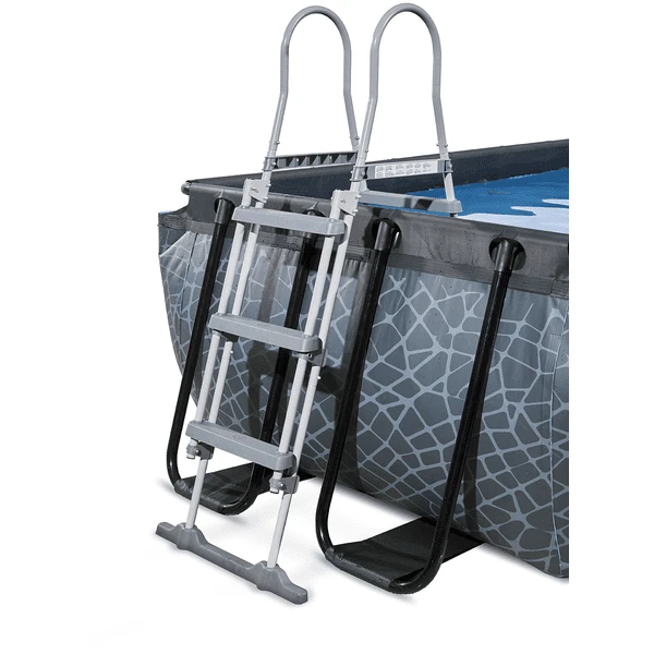 EXIT TOYS EXIT Stone Zwembad 400x200x100cm Met Afdekking, Sand Filter En Warmtepomp, Grijs 7 EXIT TOYS EXIT Stone Zwembad 400x200x100cm Met Afdekking, Sand Filter En Warmtepomp, Grijs - Afbeelding 5