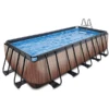 EXIT TOYS EXIT Wood Pool ø450x122cm Met Sand Filterpomp, Bruin -Winkel Voor Kinderproducten exit wood pool o450x122cm met sand filterpomp bruin a294616