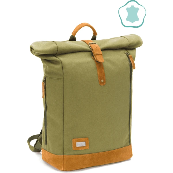 Fillikid Luierrugzak Rolltop Canvas Olijfgroen 4 Fillikid Luierrugzak Rolltop Canvas Olijfgroen - Afbeelding 2