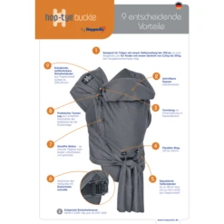 Hoppediz Babydraagzak Hop-Tye Buckle Jacquard Singapore Grijs -Winkel Voor Kinderproducten hoppediz babydraagzak hop tye buckle jacquard singapore grijs a299652 2