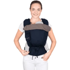 Hoppediz Draagzak Bondolino Plus Popeline Marine Grijs -Winkel Voor Kinderproducten hoppediz draagzak bondolino plus popeline marine grijs a286902 1