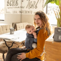 Hoppediz Draagzak Bondolino Plus Popeline One Size Denim Zwart -Winkel Voor Kinderproducten hoppediz draagzak bondolino plus popeline one size denim zwart a272717 4