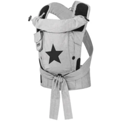 Hoppediz Draagzak Bondolino Plus Popeline One Size Grijs Met Sterren -Winkel Voor Kinderproducten hoppediz draagzak bondolino plus popeline one size grijs met sterren a272719 1