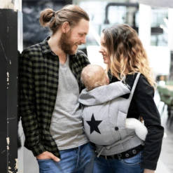 Hoppediz Draagzak Bondolino Plus Popeline One Size Grijs Met Sterren -Winkel Voor Kinderproducten hoppediz draagzak bondolino plus popeline one size grijs met sterren a272719 2