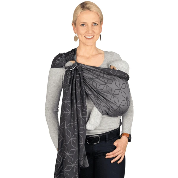 HOPPEDIZ Ring-Sling Draagdoek Jacquard Malmö Stone 3 HOPPEDIZ Ring-Sling Draagdoek Jacquard Malmö Stone