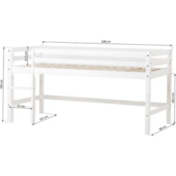 Hoppekids Halfhoogslaper Basic Dream Blauw 90 X 200 Cm -Winkel Voor Kinderproducten hoppekids halfhoogslaper basic dream blauw 90 x 200 cm a305440 3