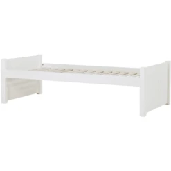 Hoppekids Noah Deluxe Slaapbank 90 X 200 Cm Lattenbodem Wit 2 Midden Bed Uiteinden