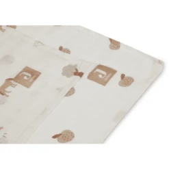 Jollein Gaasdeken Mousseline 115x115cm 2-Pack Boerderij -Winkel Voor Kinderproducten jollein gaasdeken mousseline 115x115cm 2 pack boerderij a385476 3