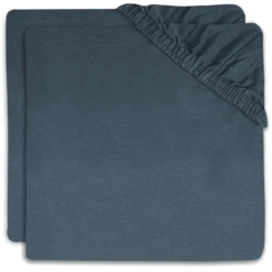 Jollein Hoeslaken Cradle Jersey 40/50x80/90cm Pack Of 2 Jeans Blauw
