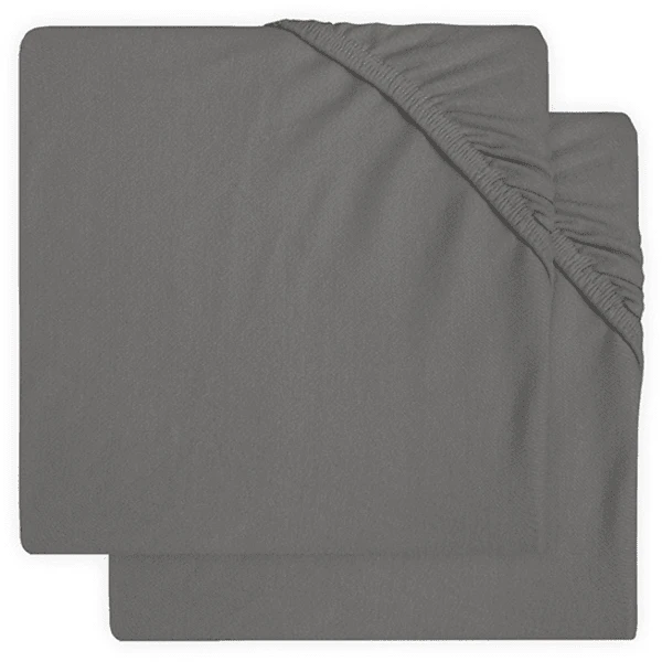 Jollein Jersey Hoeslaken 2-pack Stormgrijs 60x120 Cm 3 Jollein Jersey Hoeslaken 2-pack Stormgrijs 60x120 Cm