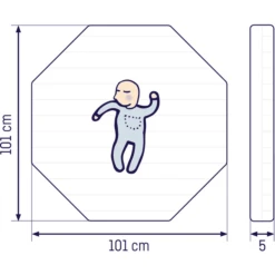 JULIUS ZÖLLNER Boxmatras Activity 8-hoekig 101 X 101 Cm -Winkel Voor Kinderproducten julius zoellner boxmatras activity 8 hoekig 101 x 101 cm a238940 4