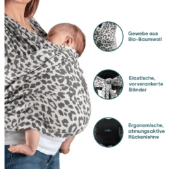 KOALA BABY CARE ® Draagdoek Cuddle Deel 2 - Luipaard -Winkel Voor Kinderproducten koala baby care draagdoek cuddle deel 2 luipaard a408325 2