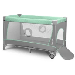Lionelo Travel Cot Flower Turquoise -Winkel Voor Kinderproducten lionelo travel cot flower turquoise a308757 2