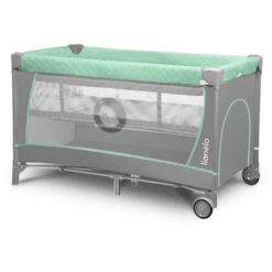 Lionelo Travel Cot Flower Turquoise -Winkel Voor Kinderproducten lionelo travel cot flower turquoise a308757 3