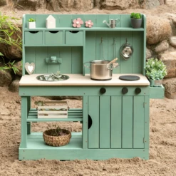 MUDDY BUDDY Buitenspeelkeuken "Explorer" Saliegroen -Winkel Voor Kinderproducten muddy buddy buitenspeelkeuken explorer saliegroen a412341 3