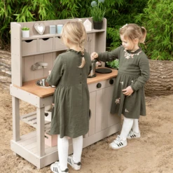 MUDDY BUDDY Buitenspeelkeuken "Explorer" Warm Grijs -Winkel Voor Kinderproducten muddy buddy buitenspeelkeuken explorer warm grijs a412340 4