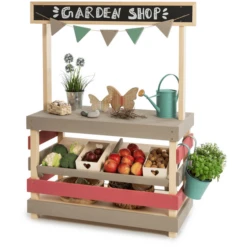 MUDDY BUDDY Speelgoedwinkel Voor Buiten "Garden Friend" Naturel-warmgrijs-mauve-roze