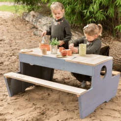 MUDDY BUDDY Speeltafel "Creator" Naturel Wolkengrijs -Winkel Voor Kinderproducten muddy buddy speeltafel creator naturel wolkengrijs a412358 2