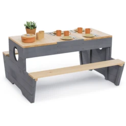 MUDDY BUDDY Speeltafel "Creator" Naturel Wolkengrijs -Winkel Voor Kinderproducten muddy buddy speeltafel creator naturel wolkengrijs a412358 4