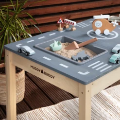 MUDDY BUDDY Speeltafel Voor Buiten "Race Runner " Naturel Lavagrijs -Winkel Voor Kinderproducten muddy buddy speeltafel voor buiten race runner naturel lavagrijs a412717 2