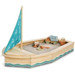 MUDDY BUDDY Zandbak "Anchor Lover" Naturel- Petrol Blauw -Winkel Voor Kinderproducten muddy buddy zandbak anchor lover naturel petrol blauw a412345 3