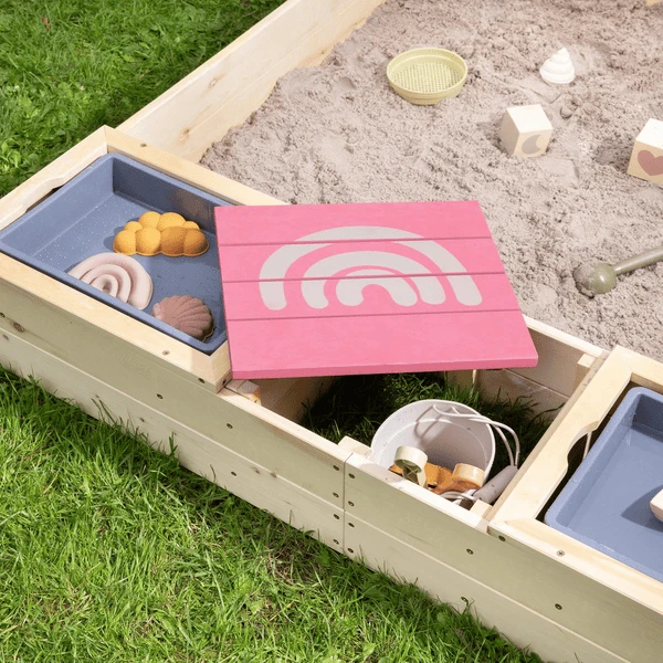 MUDDY BUDDY Zandbak "Beach Rebel" Naturel Poederroze 5 MUDDY BUDDY Zandbak "Beach Rebel" Naturel Poederroze - Afbeelding 3