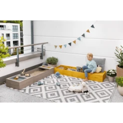 MUDDY BUDDY Zandbak "Flexy Style " Warm Grijs-oker -Winkel Voor Kinderproducten muddy buddy zandbak flexy style warm grijs oker a412733 4