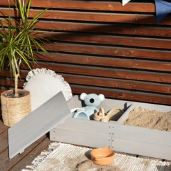 MUDDY BUDDY Zandbak "Space Saver" Warm Grijs -Winkel Voor Kinderproducten muddy buddy zandbak space saver warm grijs a412568 4