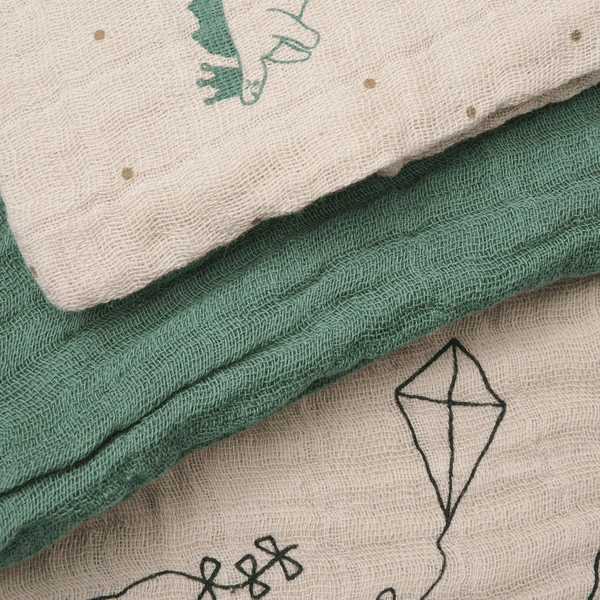 Pippi Mousseline Doeken Pak Van 6 Diepe Lich 5 Pippi Mousseline Doeken Pak Van 6 Diepe Lich - Afbeelding 3