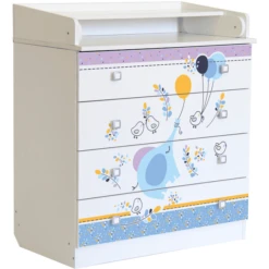 Polini Kinderen Babyverkleedtoestel Simple 1580 Wit Met Olifant -Winkel Voor Kinderproducten polini kinderen babyverkleedtoestel simple 1580 wit met olifant a266957 4