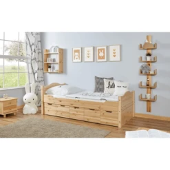 TiCAA Eenpersoonsbed Leni 90 X 200 Cm Grenen Naturel Met 5 Laden Aden 9 TiCAA Eenpersoonsbed Leni 90 X 200 Cm Grenen Naturel Met 5 Laden Aden -Winkel Voor Kinderproducten ticaa eenpersoonsbed leni 90 x 200 cm grenen naturel met 5 laden aden a327405 2