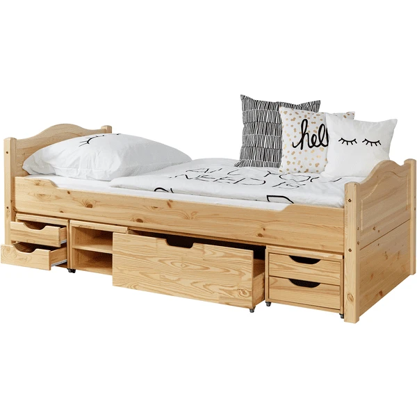 TiCAA Eenpersoonsbed Leni 90 X 200 Cm Grenen Natuur Met 4 Functionele Laden Aden 4 TiCAA Eenpersoonsbed Leni 90 X 200 Cm Grenen Natuur Met 4 Functionele Laden Aden - Afbeelding 2