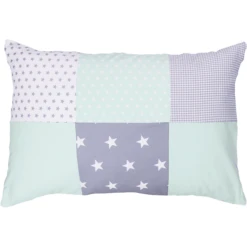Ullenboom Patchwork Kussensloop 40 X 60 Cm Mint Grijs -Winkel Voor Kinderproducten ullenboom patchwork kussensloop 40 x 60 cm mint grijs a268251 4
